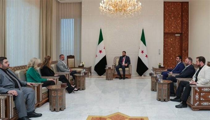 Syrian Transitional President Meets US Congressman