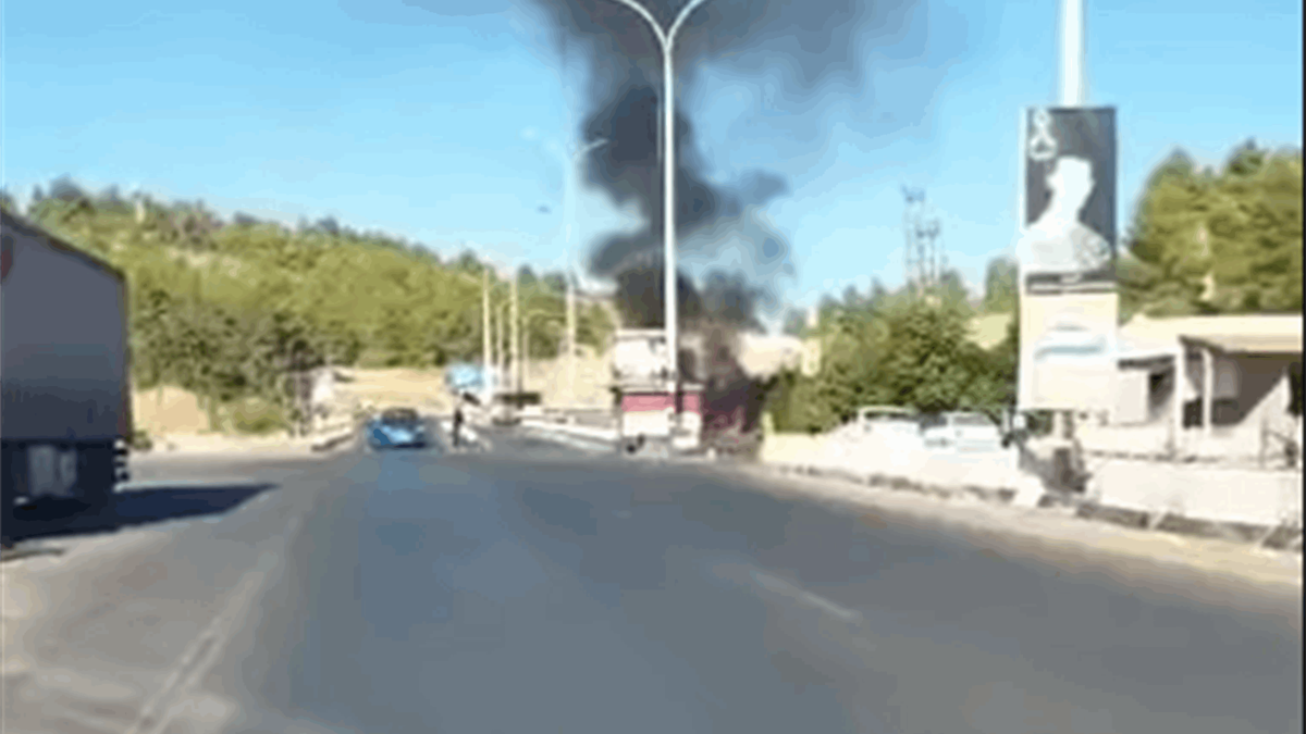 Израильский удар дрона по автомобилю в Сирии